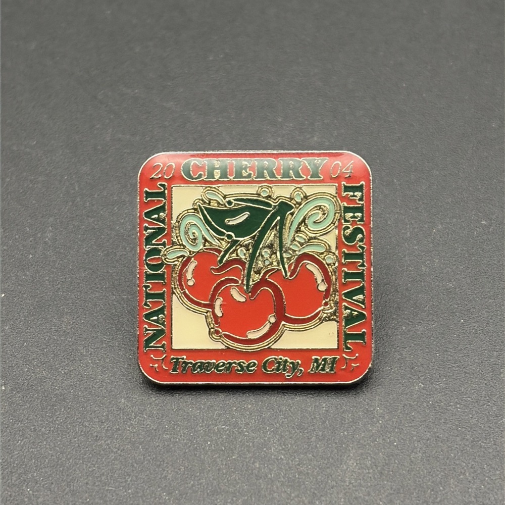 2004 National Cherry Festival Traverse City Michigan Lapel Hat Pin